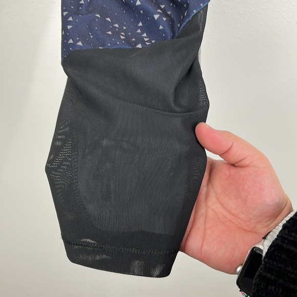 2(X)ist Leggings Women Large Blue Geometric Print Pull On Active Mesh Hem Bottom - Picture 7 of 10